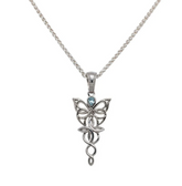 Keith Jack Silver Butterfly Pendant-Topaz